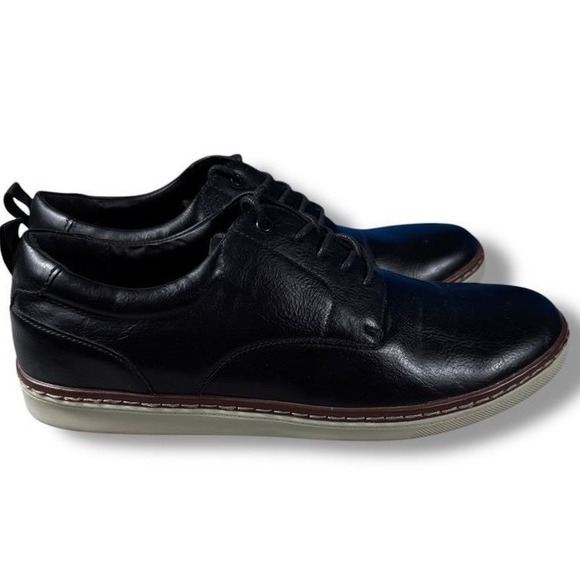 Alfani Billy Oxford Dress Shoes Casual Plain Toe Lace Up Black Sneaker Sole 11M - Picture 4 of 11